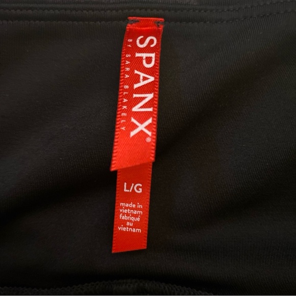Spanx Black & Gray Faux Leather Metallic Camo Ankle Leggings - Picture 6 of 9